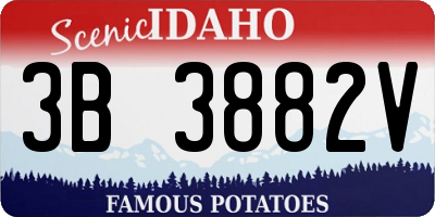 ID license plate 3B3882V