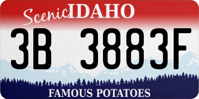 ID license plate 3B3883F