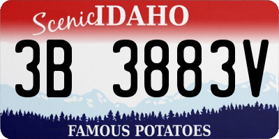 ID license plate 3B3883V
