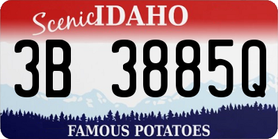 ID license plate 3B3885Q