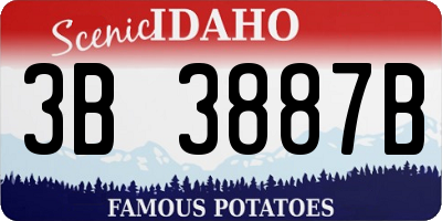 ID license plate 3B3887B
