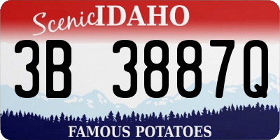 ID license plate 3B3887Q