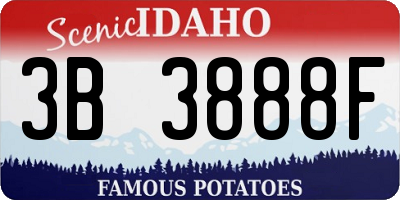 ID license plate 3B3888F