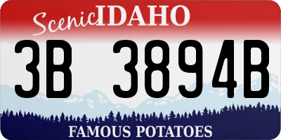 ID license plate 3B3894B