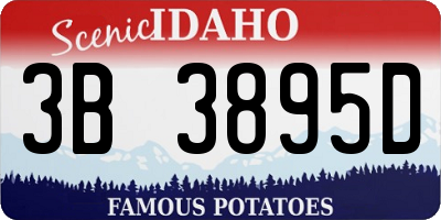 ID license plate 3B3895D