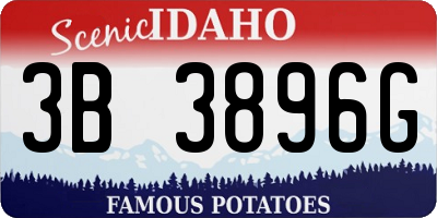 ID license plate 3B3896G
