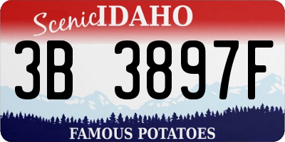 ID license plate 3B3897F