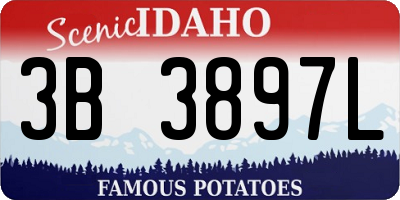 ID license plate 3B3897L