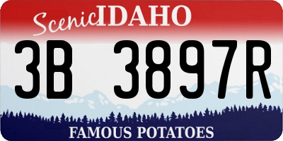 ID license plate 3B3897R