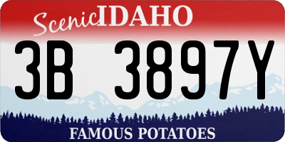 ID license plate 3B3897Y