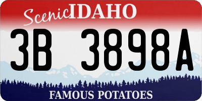 ID license plate 3B3898A