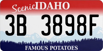 ID license plate 3B3898F