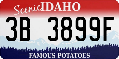 ID license plate 3B3899F