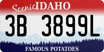 ID license plate 3B3899L