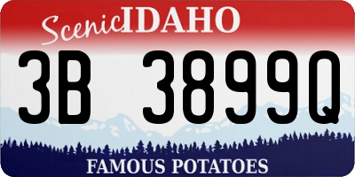 ID license plate 3B3899Q