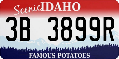 ID license plate 3B3899R