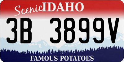 ID license plate 3B3899V