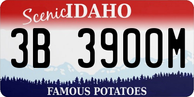 ID license plate 3B3900M