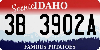 ID license plate 3B3902A