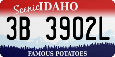ID license plate 3B3902L