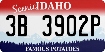 ID license plate 3B3902P