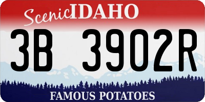 ID license plate 3B3902R