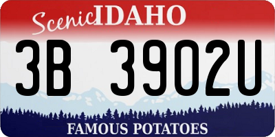 ID license plate 3B3902U