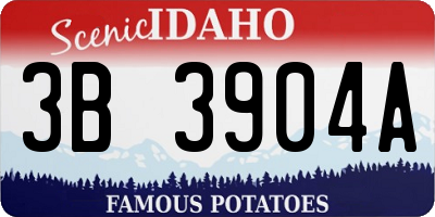 ID license plate 3B3904A