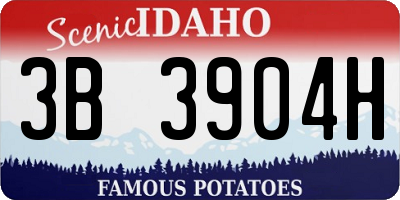 ID license plate 3B3904H