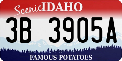 ID license plate 3B3905A