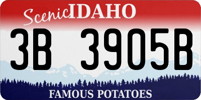 ID license plate 3B3905B