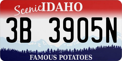 ID license plate 3B3905N