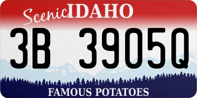 ID license plate 3B3905Q