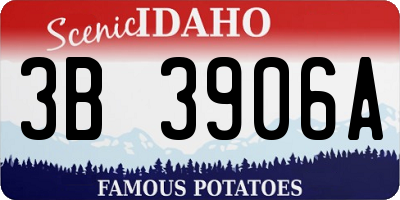 ID license plate 3B3906A