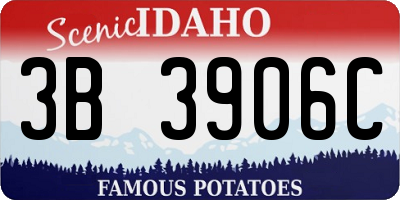 ID license plate 3B3906C