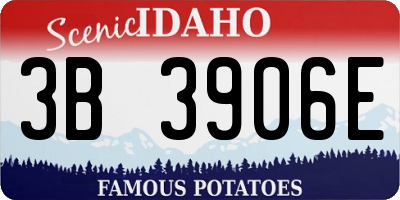 ID license plate 3B3906E