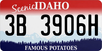 ID license plate 3B3906H