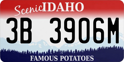 ID license plate 3B3906M