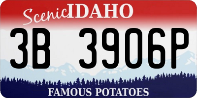 ID license plate 3B3906P
