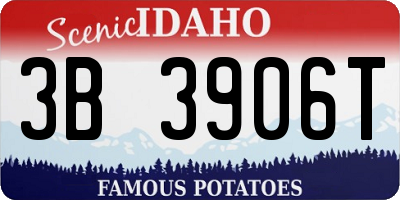 ID license plate 3B3906T