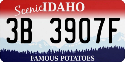 ID license plate 3B3907F