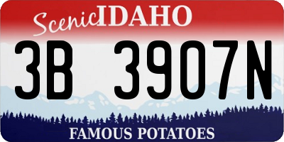 ID license plate 3B3907N