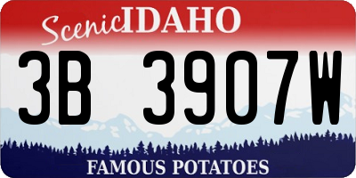 ID license plate 3B3907W