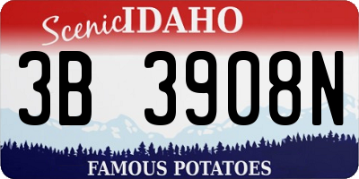 ID license plate 3B3908N