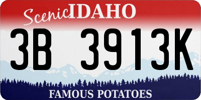 ID license plate 3B3913K