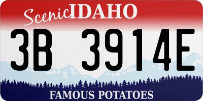 ID license plate 3B3914E