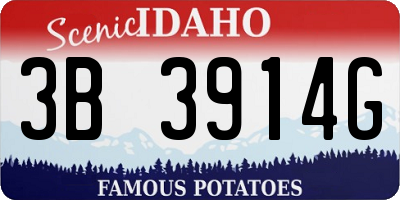 ID license plate 3B3914G