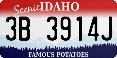 ID license plate 3B3914J