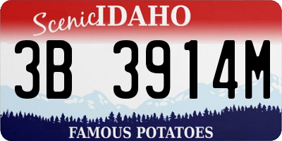 ID license plate 3B3914M