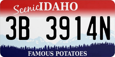 ID license plate 3B3914N